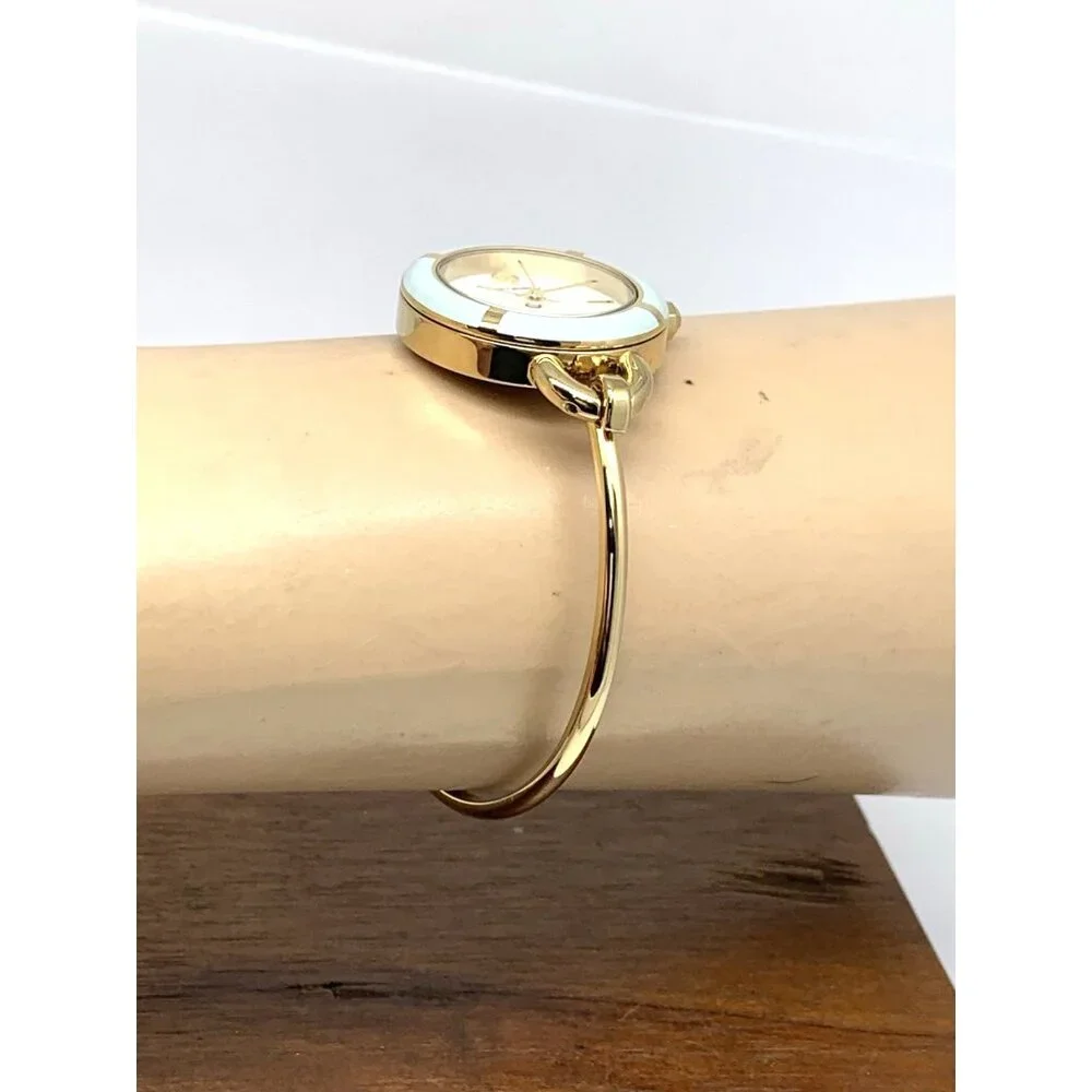 Tory Burch Women's Watch TBW6019 Gold Mother of Pearl Dial Interchangeable Bezel